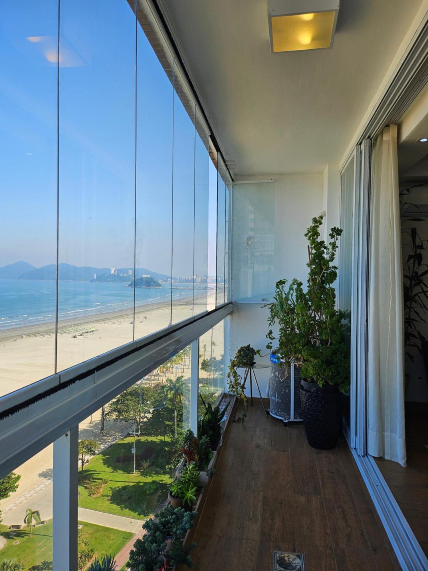 Apartamentos Na Praia Do Gonzaga Frente Mar Com Estacionamento サントス エクステリア 写真