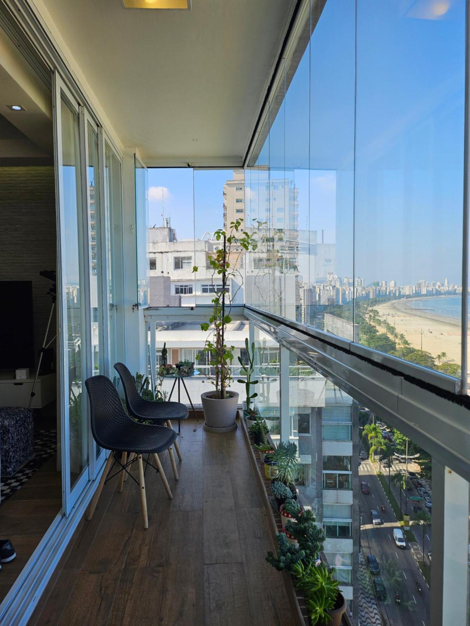 Apartamentos Na Praia Do Gonzaga Frente Mar Com Estacionamento サントス 部屋 写真
